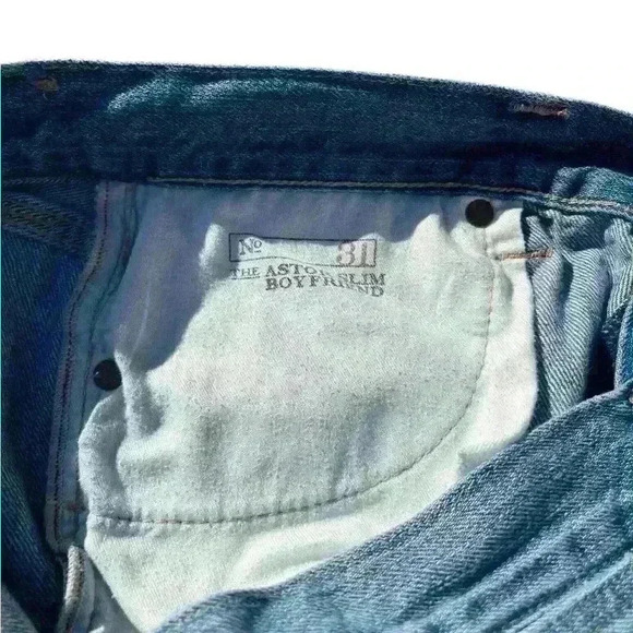 Polo Ralph Lauren Astor Slim Boyfriend Jeans Womens Size 31 X 29 Distressed Blue - Picture 5 of 11